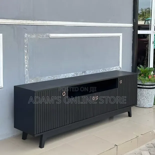 Brand New Black TV Stand - 1.9m Length - 1