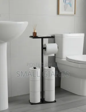 Freestanding Toilet Paper Holder - Black