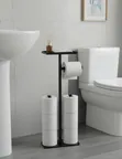 Freestanding Toilet Paper Holder - Black - 1