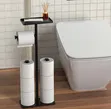 Freestanding Toilet Paper Holder - Black - 2