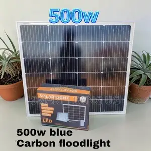 Blue Carbon 500W Solar Floodlight - Wide Area Outdoor Lighting
