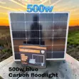 Blue Carbon 500W Solar Flood Light - 1