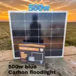 Blue Carbon 500W Solar Flood Light - 2