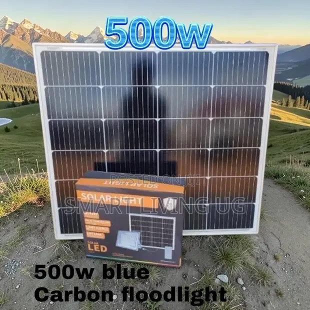 Blue Carbon 500W Solar LED Flood Light (621) - 1