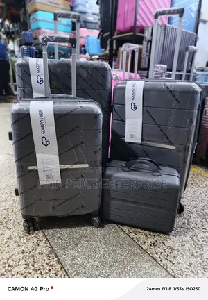 Goodpatner 4-Piece Rubber Plastic Suitcase Set