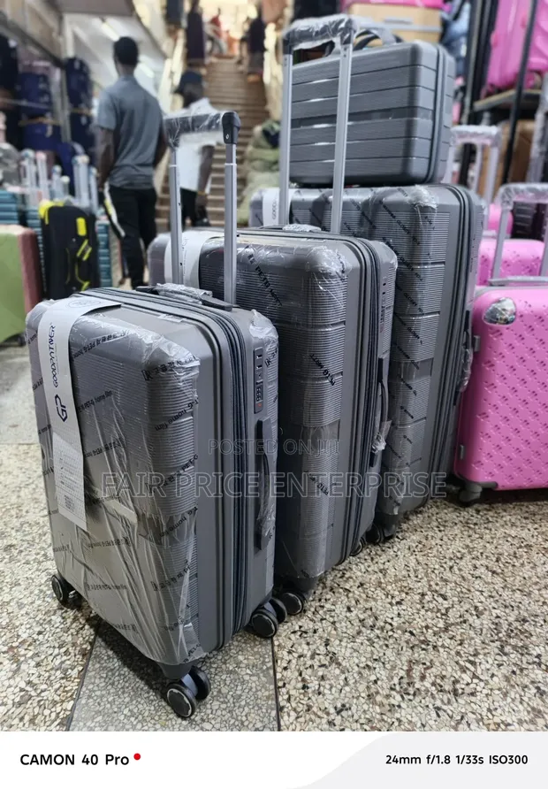 Quality Rubber Plastic Suitcases Full Set (4pcs) - 1