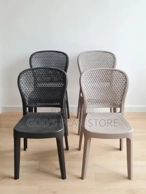 Brand New Geometric Back Plastic Chairs