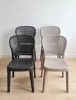 Brand New Geometric Back Plastic Chairs - 1