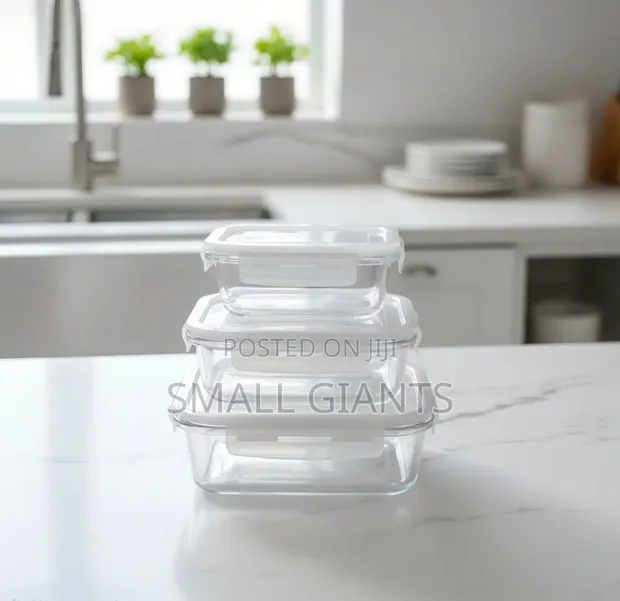 3pcs Borosilicate Glass Food Storage Containers - 1