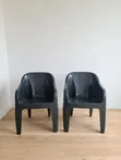 Brand New Plastic Armrest Chairs (Black) - 1