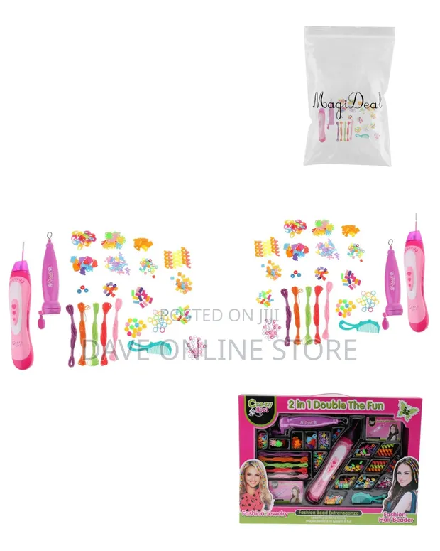 2 in 1 Beader Braider Hair Girls Set - 1