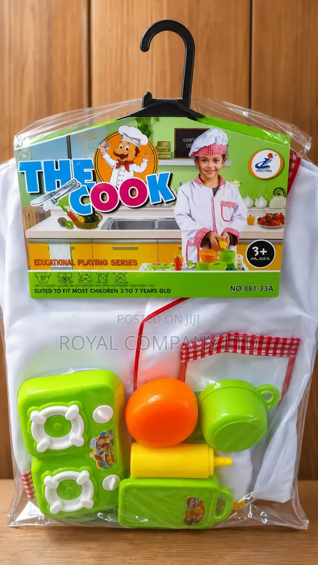Chef Kids Costume & Kitchen Toy Set (Ages 3-7) - 1