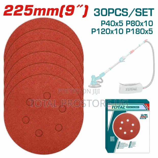 Sanding Sheets for Random Orbital Sander, 225mm (9") - 1