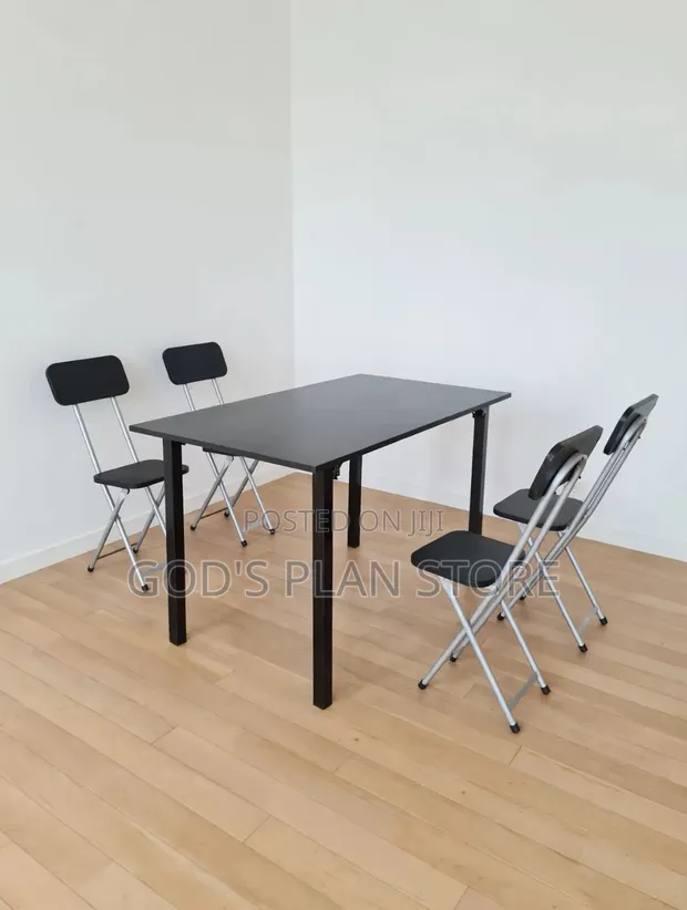 Vecelo Foldable Table and 4 Chairs Set - 1