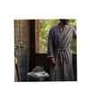 Large Unisex Organic Linen Waffle Weave Robes - 3