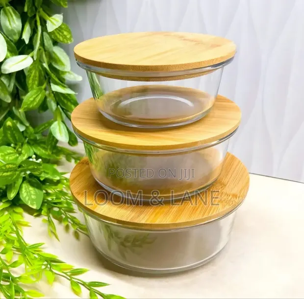 3pcs Glass Food Storage Containers - 1