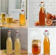 Glass Bottle Set with Airtight Flip Cap - 2