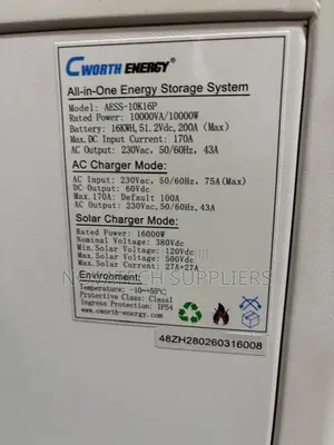 16kWh Cworth Energy Storage System 10kW Hybrid Power Station