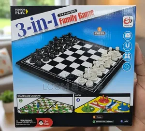 3-in-1 Family Board Game Set
