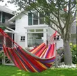 Striped Canvas Hammock - 1 Person - 1