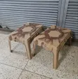 Marble Beige Plastic Coffee/Dining/Bar Table - 3