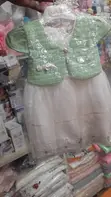Designer Baby Cotton Dresses with Coat (3-12 Months) - 3