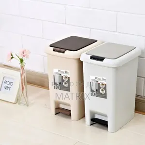 10L Waste Bin with Dual Opening and Foot Pedal