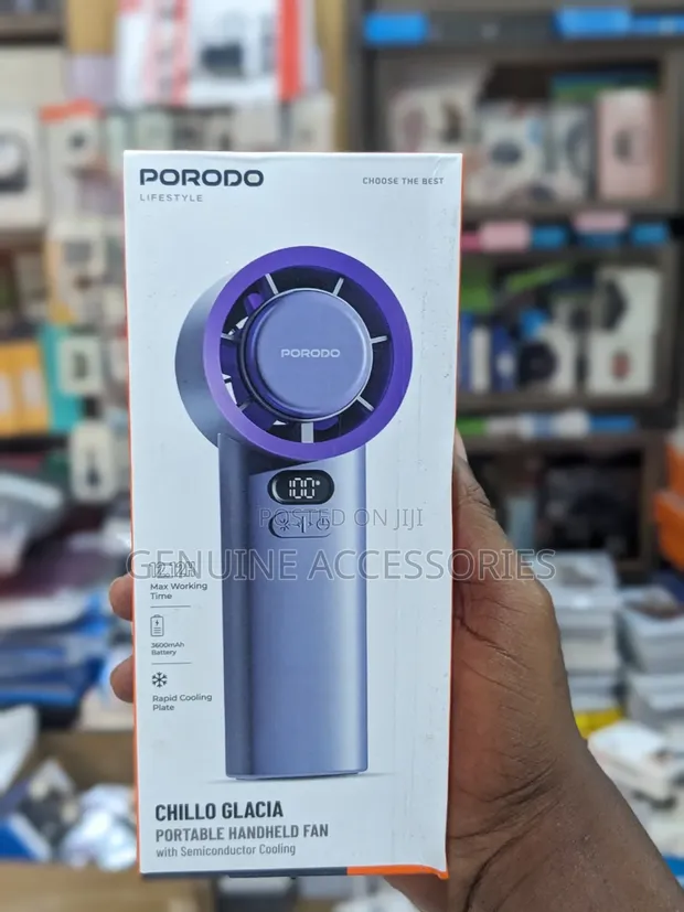 Porodo Lifestyle Chillo Glacia Portable Handheld Turbo Fan - 1