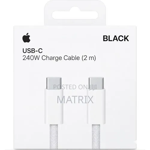 2m Apple 240W USB-C to USB-C Cable for Fast Charging & Data - 1