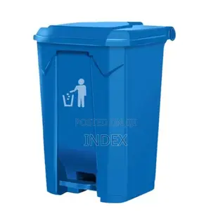 50L Commercial Plastic Trash Can with Foot Pedal