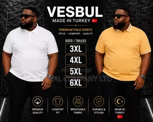 Men's Genuine Turkish Polo T-Shirts (3XL-6XL)