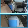 White and Blue Mini Electric Car Refrigerator - 2
