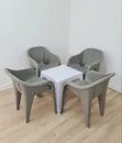 Comfortable Plastic Chairs and Table Set for Bars - 1