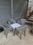 Comfortable Plastic Chairs and Table Set for Bars - 3