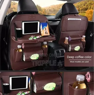New Multi-Pocket Car Seat Back Organizer with Tray