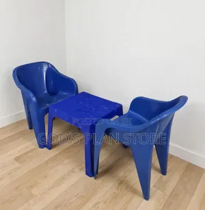 Decorated Coffee Table and 2-Seater Chairs (Mini Table)