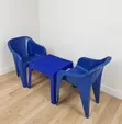 Decorated Coffee Table and 2-Seater Chairs (Mini Table) - 1