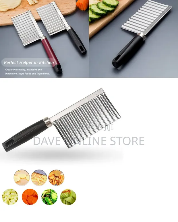 Crinkle Cutter Knife - Stainless Steel - 1