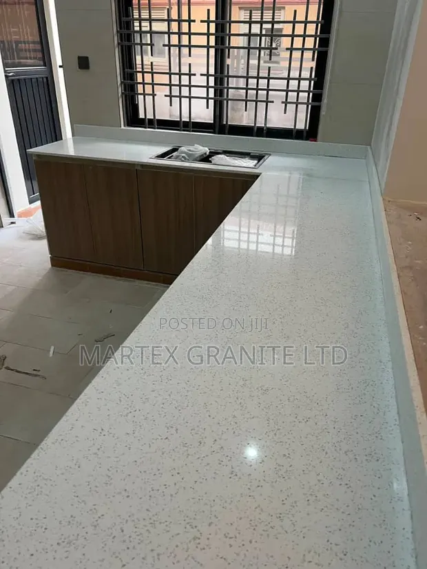 White Quartz Kitchen Worktops - 1
