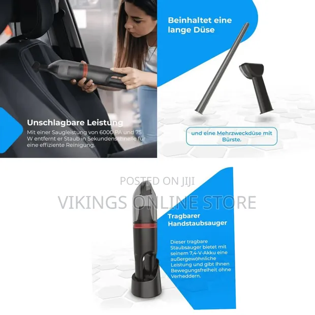 Portable Mini Handheld Vacuum Cleaner, Cordless - 1