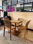Stylish and Comfortable Outdoor Plastic Chairs and Table Set - 1