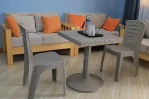 Imported Matted Plastic Dining Table and Chairs Set