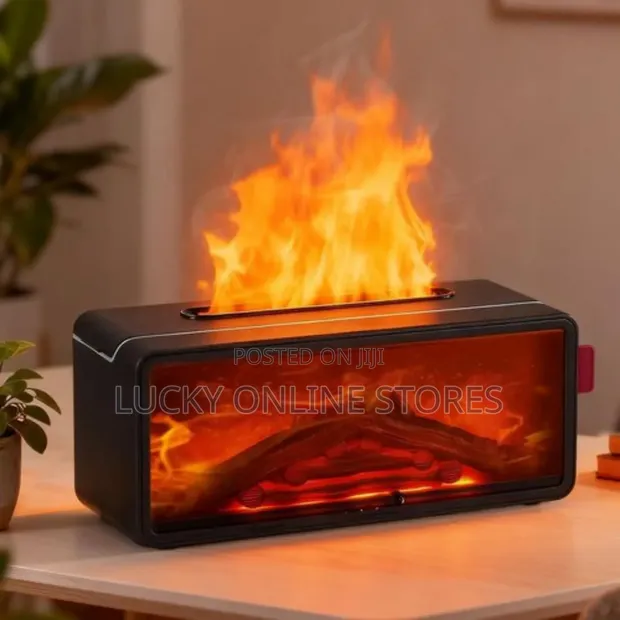 Electric Aromatherapy Diffuser with Flame Effect - 1