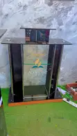 Black Pitch Lecture Pulpit with Lights - 2