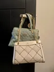 Beige Genuine Leather Handbag - 2