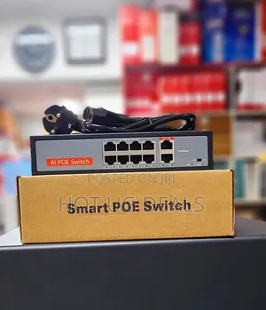 8 Port PoE Switch with 2 Gigabit Uplink - Black