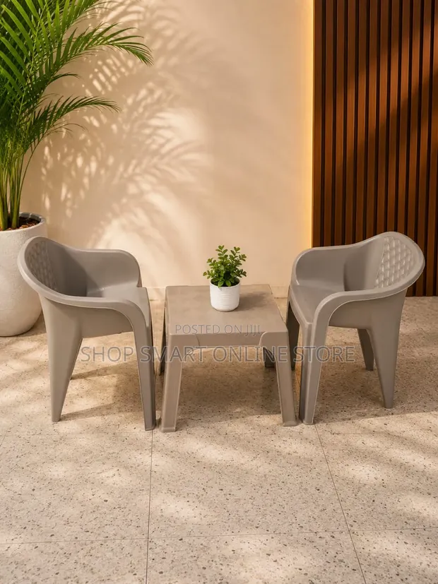 Brand New Plastic Dining Table and Chairs Set - 1