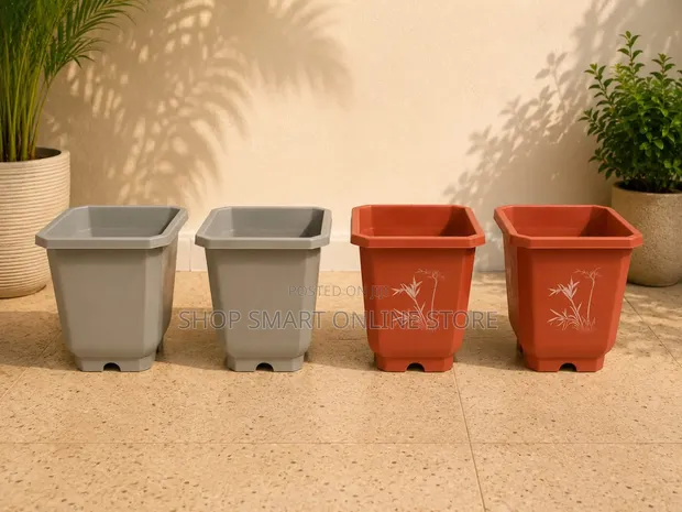 Brand New Heavy Duty Plastic Flower Pots - 1
