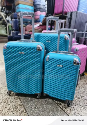 Executive Plastic Suitcases Full Set - 3pcs