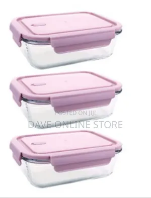 Leak-Proof Oven Safe Glass Food Containers - 680ml (3 Pack)